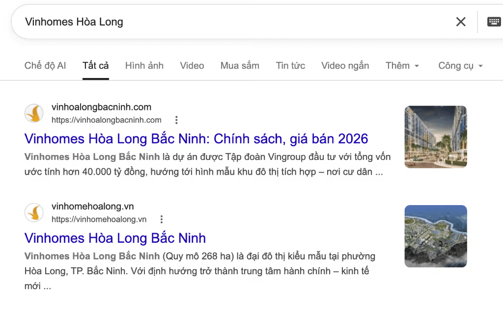 Dự Án Vinhomes Search Console Proof