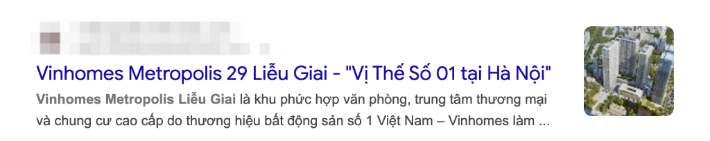 Vinhomes Metropolis 29 Liễu Giai
