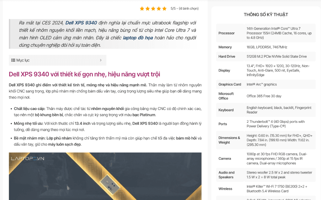 Content Detailed Layout