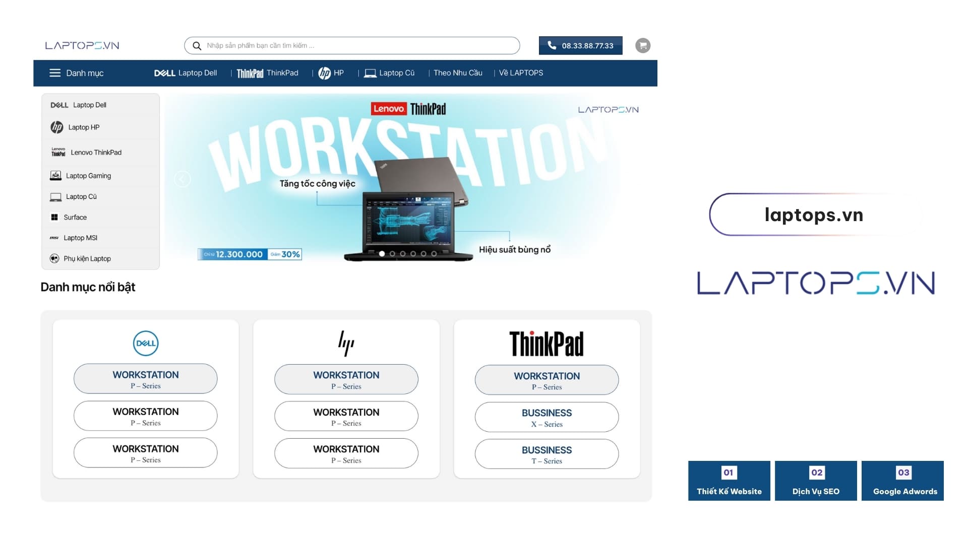 Case Study SEO LAPTOPS.VN – Tăng 30400 Traffic, Top 1 hàng loạt từ khóa ngành laptop trong 6 tháng