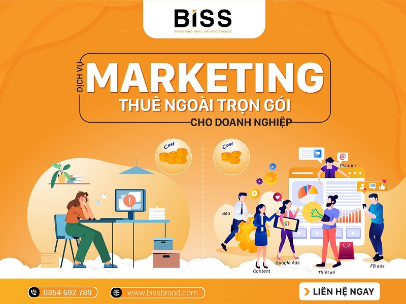 Dịch vụ phòng marketing thuê ngoài trọn gói cho doanh nghiệp BISS BRAND