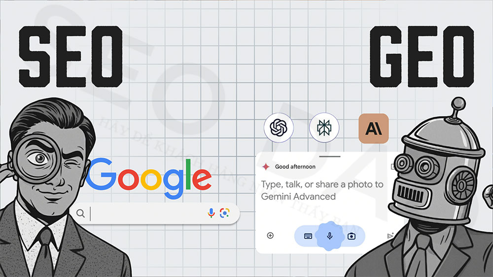 So sánh SEO truyền thống trên Google và GEO tối ưu cho AI Search (Gemini, ChatGPT, Perplexity)