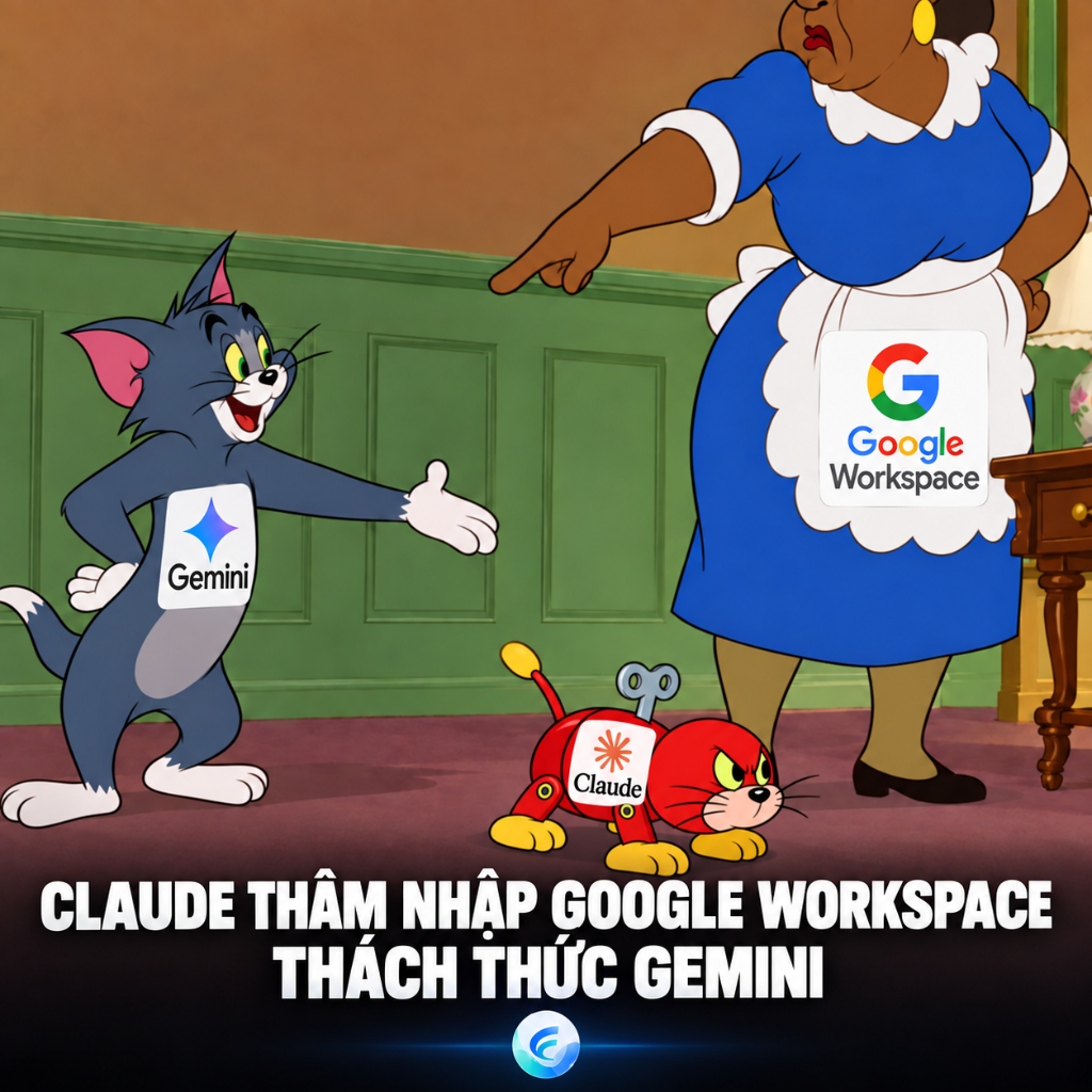 Claude chính thức tích hợp vào Google Workspace, cạnh tranh trực tiếp cùng Gemini