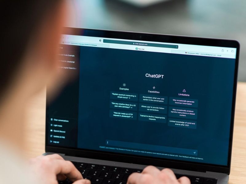 Giao diện màn hình chính của ChatGPT
