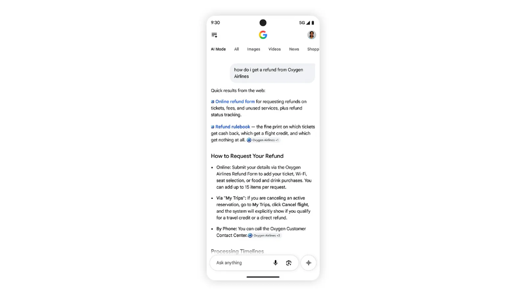 Liên kết hồ sơ người sáng tạo và nguồn trích dẫn trên Google AI