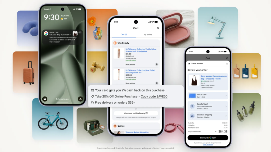 Tính năng Universal Cart giỏ hàng chung trên Google Search và Gemini