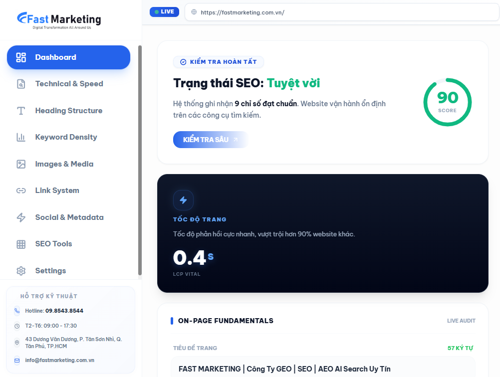 Tối ưu tốc độ tải trang web và các chỉ số Core Web Vitals