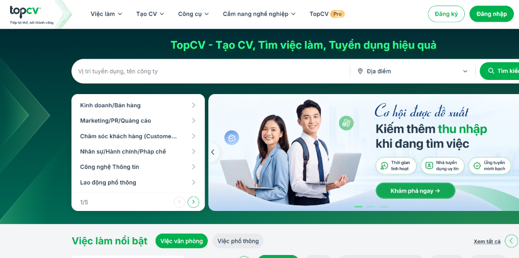 Đăng tải tin tuyển dụng trên các cổng thông tin việc làm uy tín như TopCV