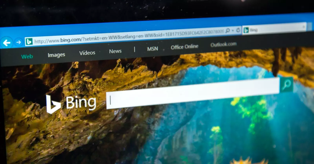 Giao diện cỗ máy tìm kiếm Microsoft Bing tích hợp công nghệ AI