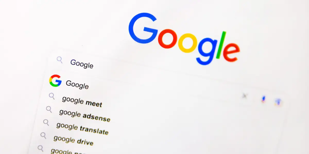 Giao diện thanh tìm kiếm của cỗ máy tìm kiếm Google Search