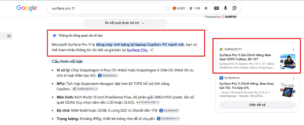 Hiển thị trích dẫn nguồn uy tín trên Google AI Overviews