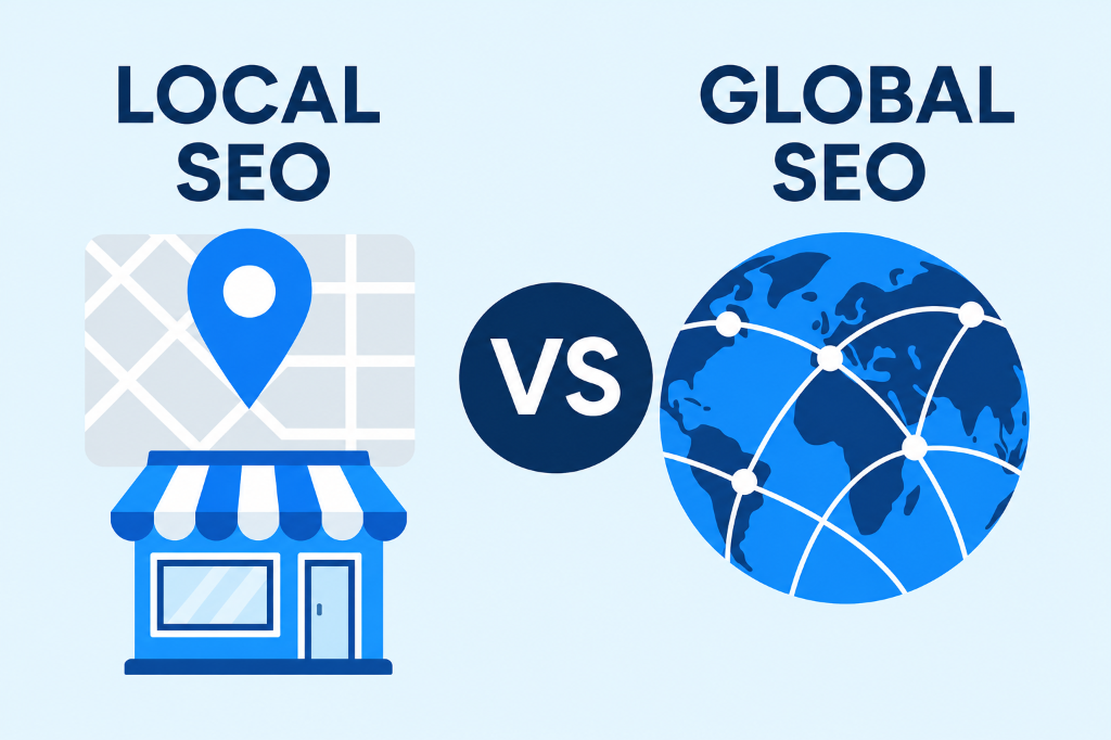 So sánh sự khác biệt giữa Local SEO và Global SEO